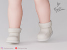 Sims 4 — Toddler Ribbed Cuff Ankle Boots by FlyStone — Toddler cozy ankle boots featuring a rounded toe, short shaft,