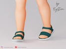 Sims 4 — Toddler Double-Strap Sport Sandals by FlyStone — Toddler open-toe sport sandals featuring two wide adjustable