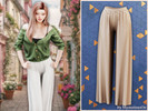 Sims 4 — Silk wide leg pants by MysteriousOo — Luxurious silk pants with a soft, fluid drape. The wide-leg cut creates an