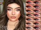 Sims 4 — Kamryn Eyeshadow by MagicHand — Soft Glam Half Cut Crease eye makeup in 16 colors - HQ Compatible.