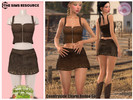 Sims 4 — Countryside Charm Rodeo Set by Harmonia — Top - 12 Swatches