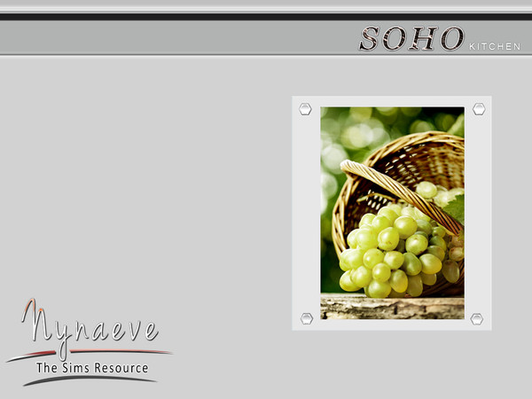 Sims 4 — Soho Fruit Print by NynaeveDesign — Soho Kitchen - Fruit Print Located in: Decor - Paintings and Posters Price: