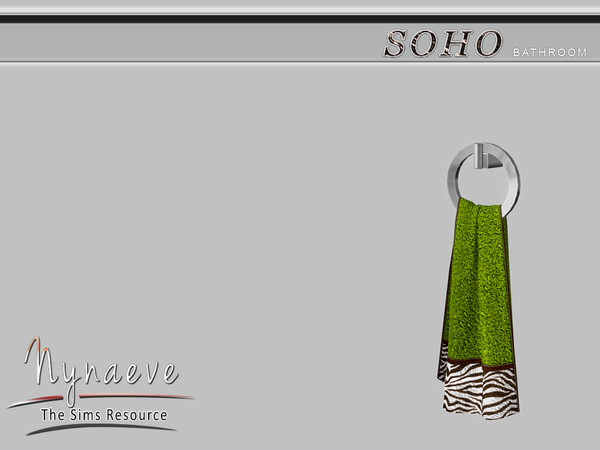 Sims 4 — Soho Hand Towel by NynaeveDesign — Soho Bathroom - Hand Towel Located in: Decor - Miscellaneous Price: 103