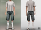 Sims 4 — Male Relaxed Fit Denim Bermuda by cosimetic — Relaxed Fit Denim Bermuda CC09 Male Relaxed Fit Denim Bermuda is a