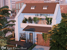 Sims 4 — Top Floor Host l noCC by simZmora — A bright gabled build designed with flexible living in mind, perfect as a