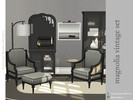 Sims 4 — Magnolia Vintage Set by kerriganhouse — A classic living room set to bring elegance to your home.