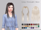 Sims 4 — Long Straight Hair by Yinyn — - 30 swatches