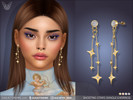 Sims 4 — Shooting Stars Dangle Earrings For Kids and Adults by feyona — Shooting Stars Dangle Earrings For Kids and