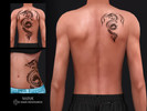 Sims 4 — Dragon Tattoo by Suzue — Dragon Tattoo N76