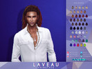 Sims 4 — Laveau Hairstyle by Anto — Shoulder length dreadlock hairstyle tied on top