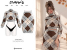Sims 4 — Autumn Argyle Sweater and Skirt by Daph's — Add a cozy autumn touch to your Sims' wardrobe with SET562. This set