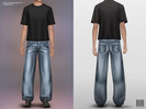 Sims 4 — Male Super Baggy Fit Jeans by cosimetic — Male Super Baggy Fit Jeans CC10 Suitable for daily use, this design