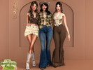Sims 4 — Wildwood Charm Set by DOLilac — Includes: (3 Top + 3 Bottom)