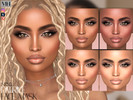 Sims 4 — Patrice Face Mask by MagicHand — Brown beauty face in 6 skin color variations - HQ Compatible.
