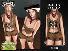 Sims 4 — Annie cowgirl outfit by Mydarling20 — Outfit Information Age Groups: Teens, Young Adults, Adults, Elders top: 21