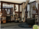 Sims 4 — Inga - Bathroom by marychabb — The bathroom is decorated in a raw, rustic style reminiscent of old Slavic
