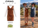 Sims 4 — Countryside Charm - Cottage Pinafore Dress by Daph's — Bring a charming countryside feel to your Sims' wardrobe