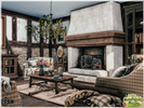 Sims 4 — Inga III-Living Room by marychabb — The living room is decorated in the style of an old Slavic cottage,