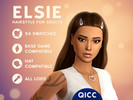 Sims 4 — Elsie Hair by qicc — Mid-length straight blunt hair with a middle part and hair clips pinned back. - Maxis Match