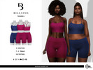 Sims 4 — Seamless Sports Set by Bill_Sims — This set includes a seamless sports bra and a pair of high waist legging