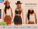 Sims 4 — COUNTRYSIDE CHARM - TOP WITH LACE by linavees — New Mesh