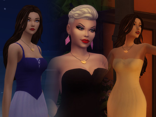 Sims 4 — Ursula Shell Necklace Kids by Dissia — Necklace with a seashell pendant inspired by popular mermaid movie