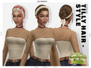 Sims 4 — Countryside Charm Tilly Bun Hairstyle by Leah_Lillith — There is a separate bandana RECOLOR ONLY accessory, that