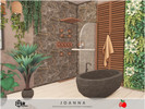 Sims 4 — Joanna - bathroom by melapples — a relaxing bathroom with natural elements. 4x4
