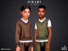 Sims 4 — OMARI set - child by ali1 — V-Neck Sweater and Vest. Shorts and Pants