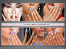 Sims 4 — Glazed Doughnut Nails in Almond Ballerina Stiletto and Square Shapes by feyona — Glazed Doughnut Nails come with
