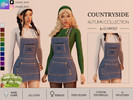 Sims 4 — COUNTRYSIDE CHARM - DENIM PINAFORE by linavees — New Mesh
