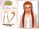 Sims 4 — Jo-Anne Hair - Child version by Lewbertsn00tles — A hairstyle with long, thick braids and delicate face-framing