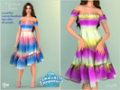 Sims 4 — Rainbow Dress by astya96cc — 5 swatches