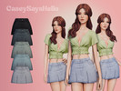 Sims 4 — Blaire Skirt by caseysayshello — A cute pleated denim skirt for you sim