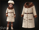 Sims 4 — Toddler - Cozy belted knit coat with faux fur trim by Garfiel — A stylish toddler coat featuring a textured