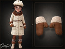 Sims 4 — Toddler - Cozy suede mittens with soft fleece cuffs by Garfiel — Adorable toddler winter mittens featuring a