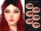 Sims 4 — Kathy Eyeliner by ANGISSI — PREVIEWS MADE USING HQ MOD 6 colors