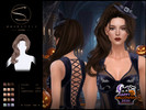 Sims 4 — S-CLUB Ponytail hairstyle Happy Halloween by S-Club — S-CLUB Ponytail hairstyle 071026 thank you