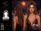 Sims 4 — S-CLUB Ponytail and double long braids hair Happy Halloween by S-Club — Ponytail and double long braids