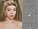 Sims 4 — Silver Butterfly Necklace by Glitterberryfly — A gorgeous silver butterfly necklace
