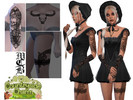 Sims 4 — Wild West Skeleton Bar Maid Left Upper Arm Tattoo by MaruChanBe2 — Wild west inspired tattoos for your cuties.