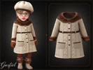 Sims 4 — Infant - Cozy belted knit coat with plush fur trim by Garfiel — A warm infant coat featuring a richly textured