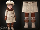 Sims 4 — Infant - Cozy knitted tights with Nordic pattern and cable texture by Garfiel — Warm infant tights featuring a
