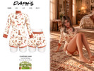 Sims 4 — Countryside Charm - Prairie Bow Top and Shorts by Daph's — Prairie Bow Top and Shorts is a feminine Sims 4