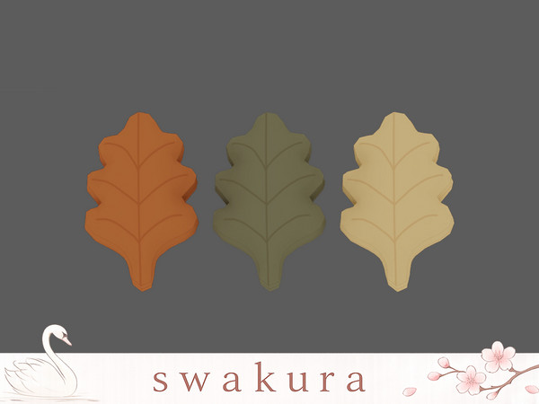 Sims 4 — KOMOREBI Leaf Cushions by Swakura — KOMOREBI Baby Crib