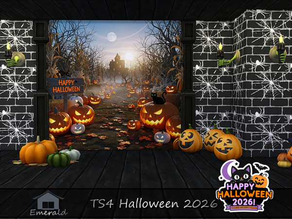 Sims 4 — Emerald_TS4Halloween2026 S1 by Emerald — Even the tiniest pumpkin can light up the night. Happy Halloween!