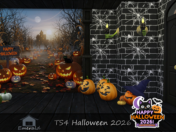 Sims 4 — Emerald_TS4Halloween2026 S2 by Emerald — Even the tiniest pumpkin can light up the night. Happy Halloween!