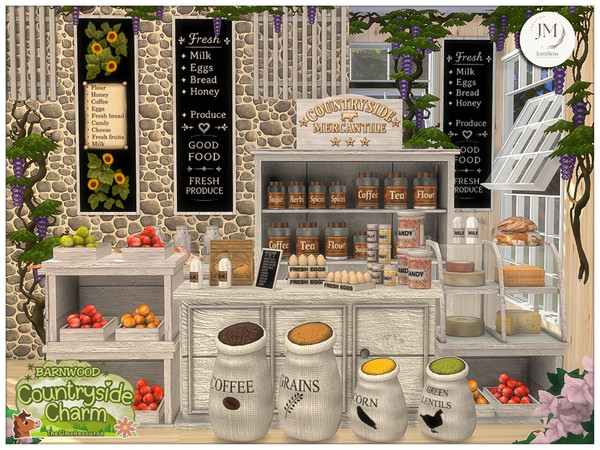 Sims 4 — Countryside charm mercantile3 by jomsims — Step into the warm atmosphere of a traditional country general store