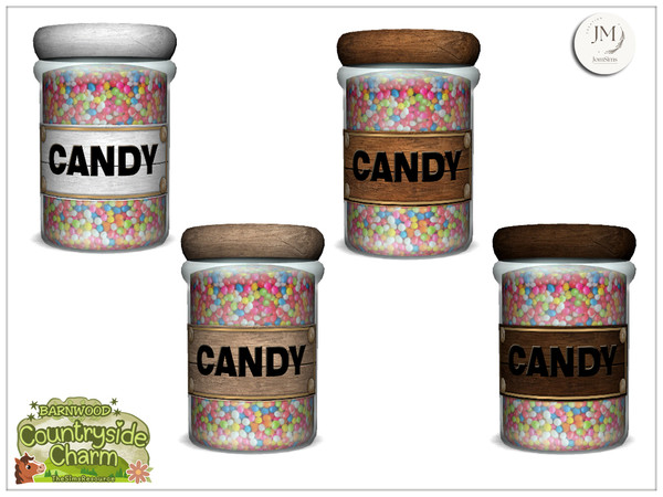 Sims 4 — Jomsims Countryside charm mercantile deco candy jar 1 by jomsims — Step into the warm atmosphere of a
