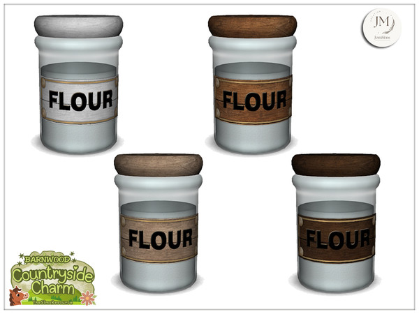 Sims 4 — Jomsims Countryside charm mercantile deco flour pot by jomsims — Step into the warm atmosphere of a traditional